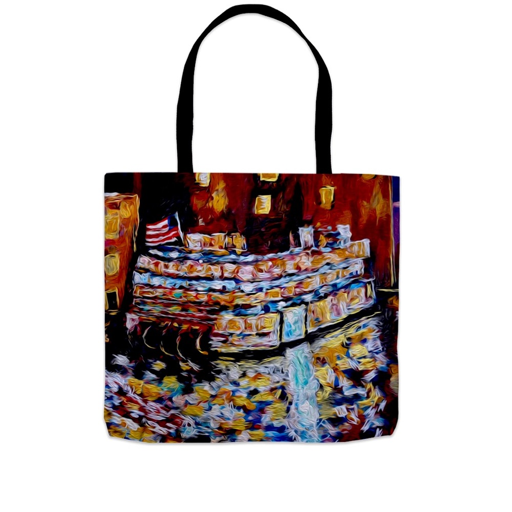 Summer tote “Georgia Queen” available in 3 sizes. This polyester bag is 18x18